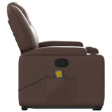 Fauteuil inclinable de massage Marron Similicuir