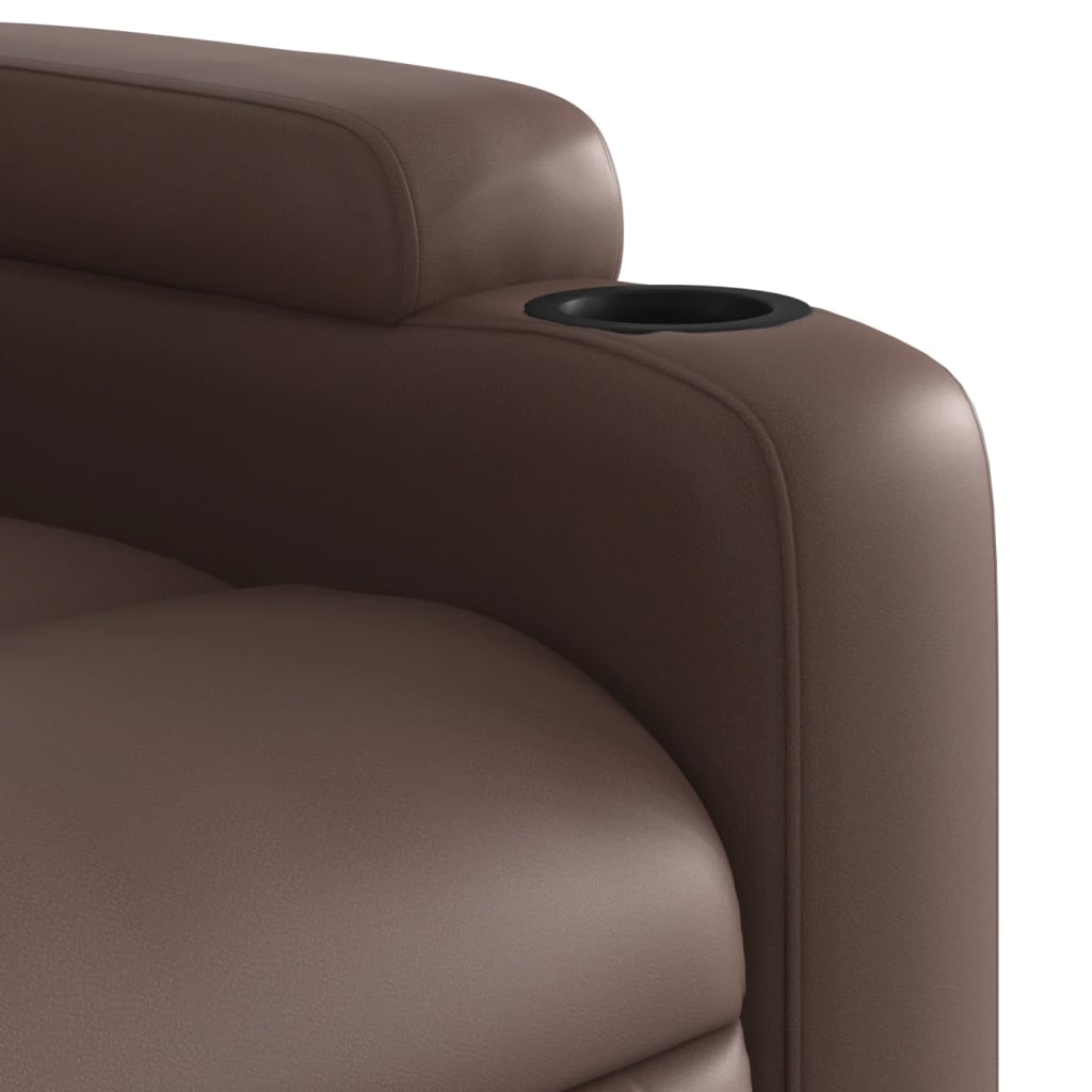 Fauteuil inclinable de massage Marron Similicuir