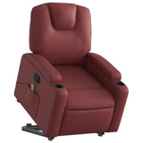 Fauteuil inclinable de massage Rouge bordeaux Similicuir