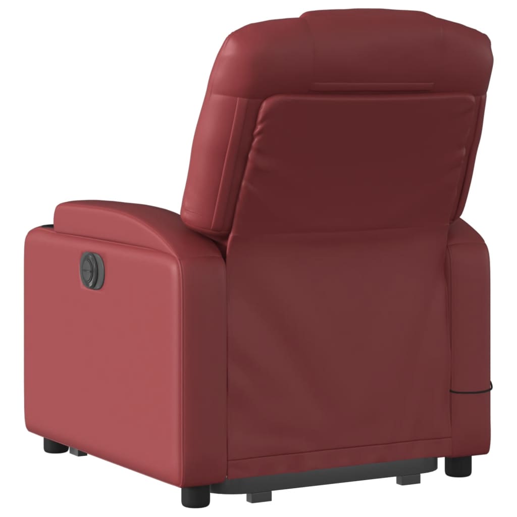 Fauteuil inclinable de massage Rouge bordeaux Similicuir