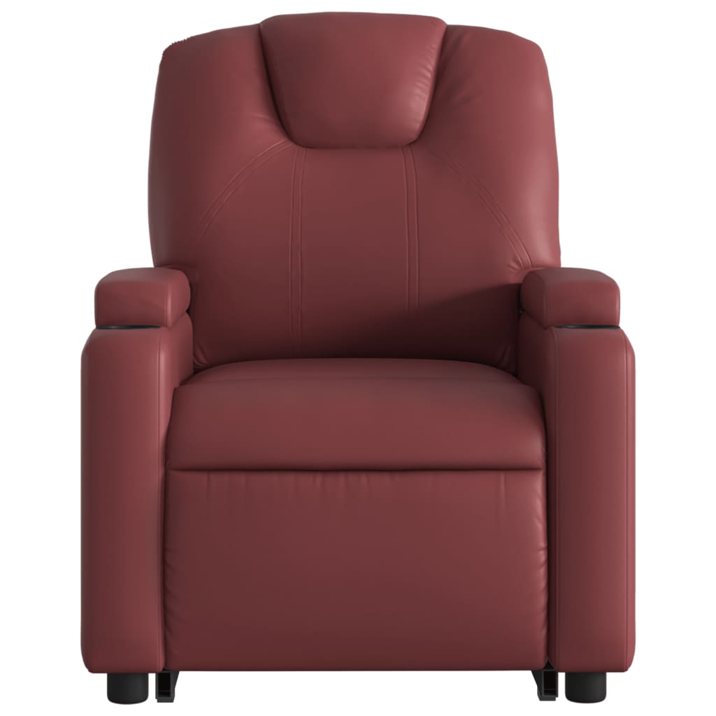 Fauteuil inclinable de massage Rouge bordeaux Similicuir