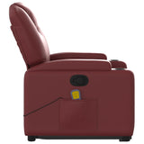 Fauteuil inclinable de massage Rouge bordeaux Similicuir