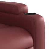 Fauteuil inclinable de massage Rouge bordeaux Similicuir