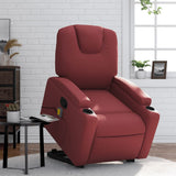 Fauteuil inclinable de massage Rouge bordeaux Similicuir