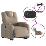 Fauteuil inclinable électrique cappuccino similicuir