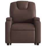 Fauteuil inclinable de massage électrique marron similicuir