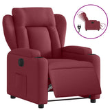 Fauteuil inclinable électrique Rouge bordeaux Tissu