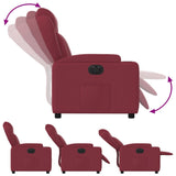 Fauteuil inclinable électrique Rouge bordeaux Tissu