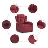 Fauteuil inclinable électrique Rouge bordeaux Tissu