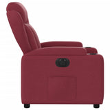 Fauteuil inclinable électrique Rouge bordeaux Tissu