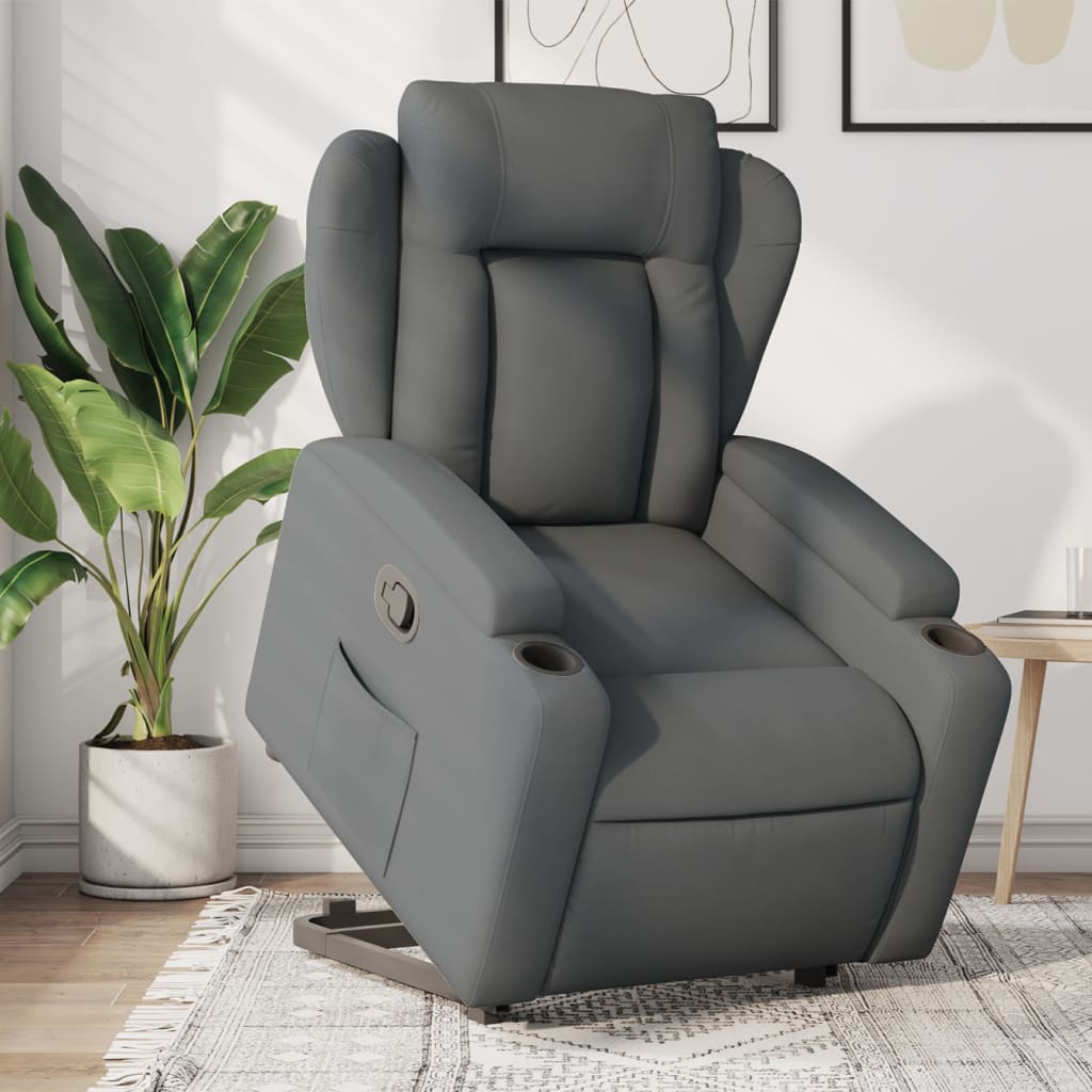 Fauteuil inclinable Gris foncé Tissu