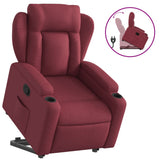 Fauteuil inclinable rouge bordeaux tissu