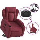 Fauteuil inclinable rouge bordeaux tissu