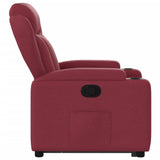 Fauteuil inclinable rouge bordeaux tissu