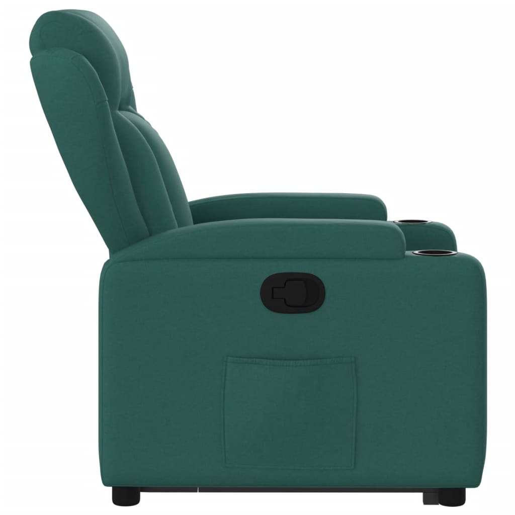 Fauteuil inclinable vert foncé tissu