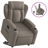 Fauteuil inclinable taupe tissu