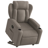 Fauteuil inclinable taupe tissu