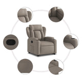 Fauteuil inclinable taupe tissu