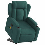 Fauteuil inclinable de massage Vert foncé Tissu