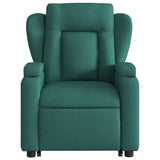 Fauteuil inclinable de massage Vert foncé Tissu