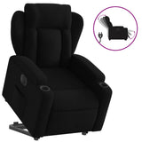 Fauteuil inclinable électrique noir tissu