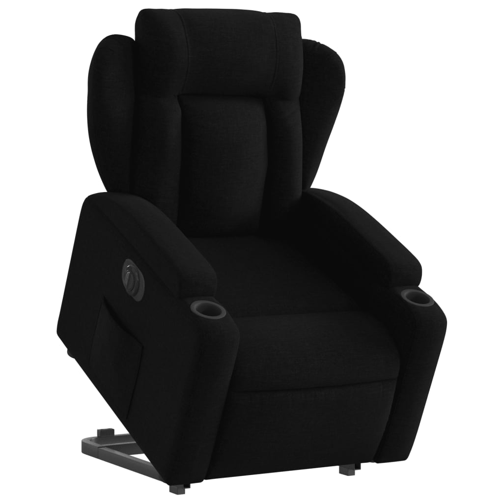 Fauteuil inclinable électrique noir tissu