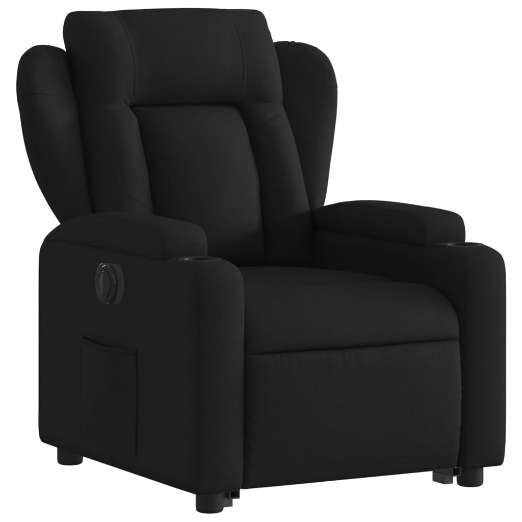 Fauteuil inclinable électrique noir tissu