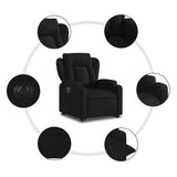 Fauteuil inclinable électrique noir tissu