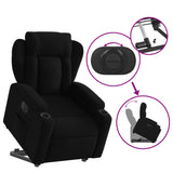 Fauteuil inclinable électrique noir tissu