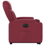 Fauteuil inclinable électrique rouge bordeaux tissu