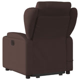 Fauteuil inclinable de massage électrique Marron foncé Tissu