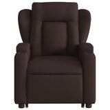 Fauteuil inclinable de massage électrique Marron foncé Tissu