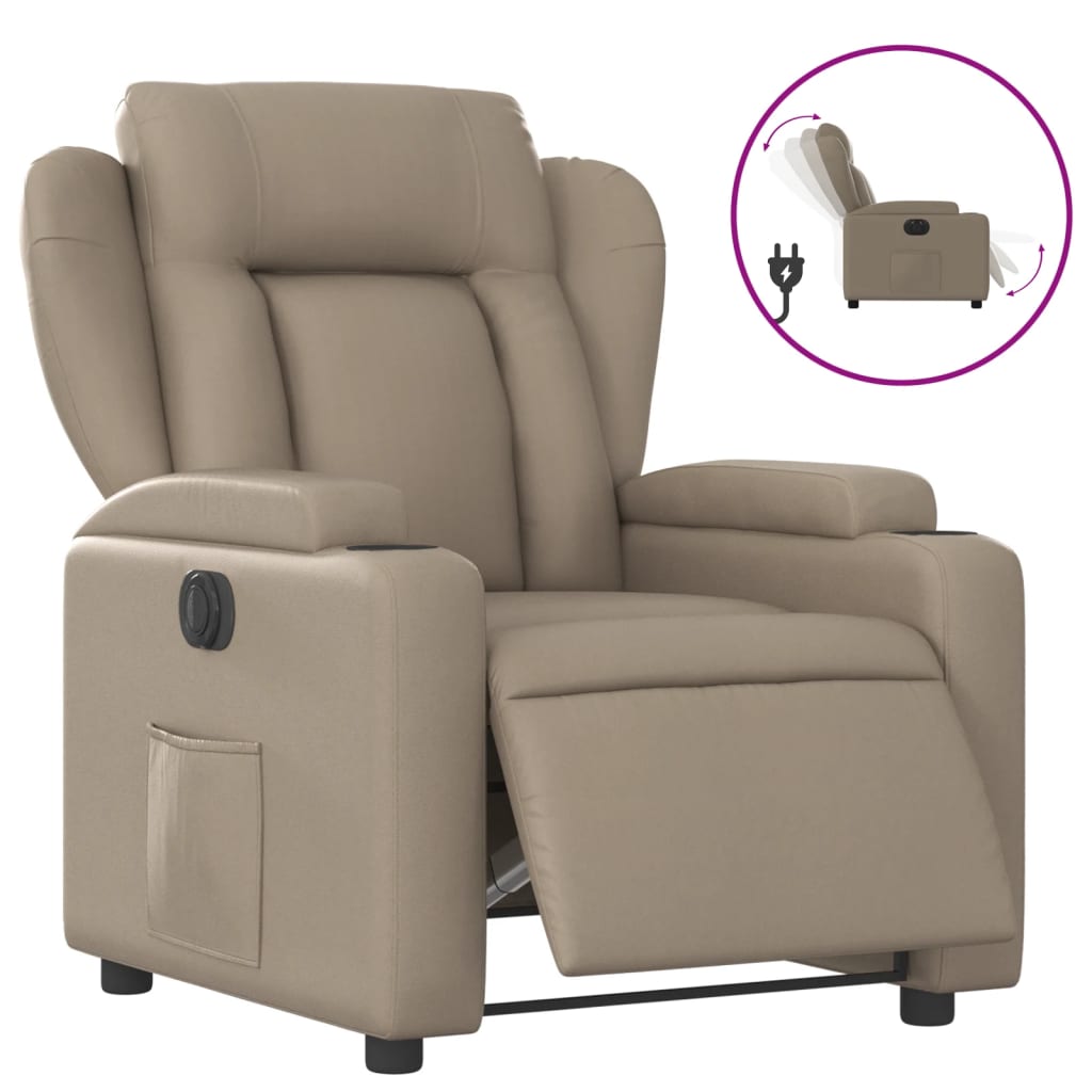 Fauteuil inclinable électrique Cappuccino Similicuir