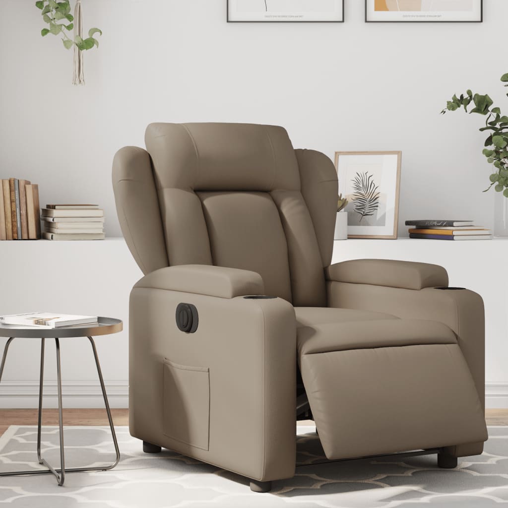 Fauteuil inclinable électrique Cappuccino Similicuir