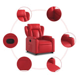 Fauteuil inclinable Rouge Similicuir