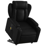 Fauteuil inclinable de massage Noir Similicuir