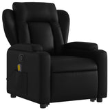 Fauteuil inclinable de massage Noir Similicuir