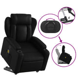 Fauteuil inclinable de massage Noir Similicuir