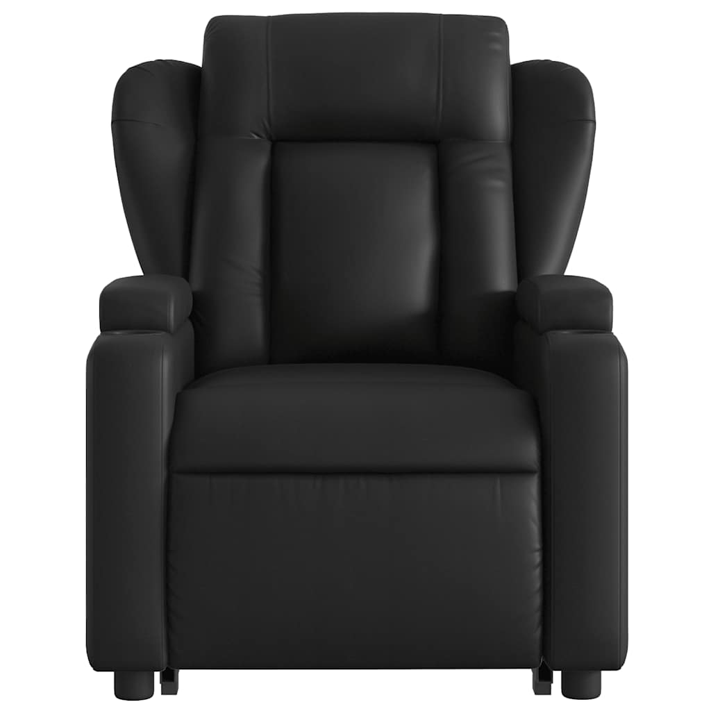 Fauteuil inclinable de massage Noir Similicuir