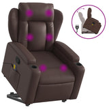 Fauteuil inclinable de massage Marron Similicuir