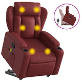 Fauteuil inclinable de massage Rouge bordeaux Similicuir