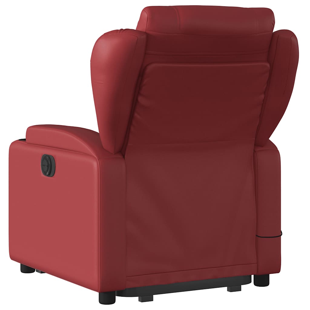 Fauteuil inclinable de massage Rouge bordeaux Similicuir