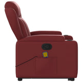 Fauteuil inclinable de massage Rouge bordeaux Similicuir