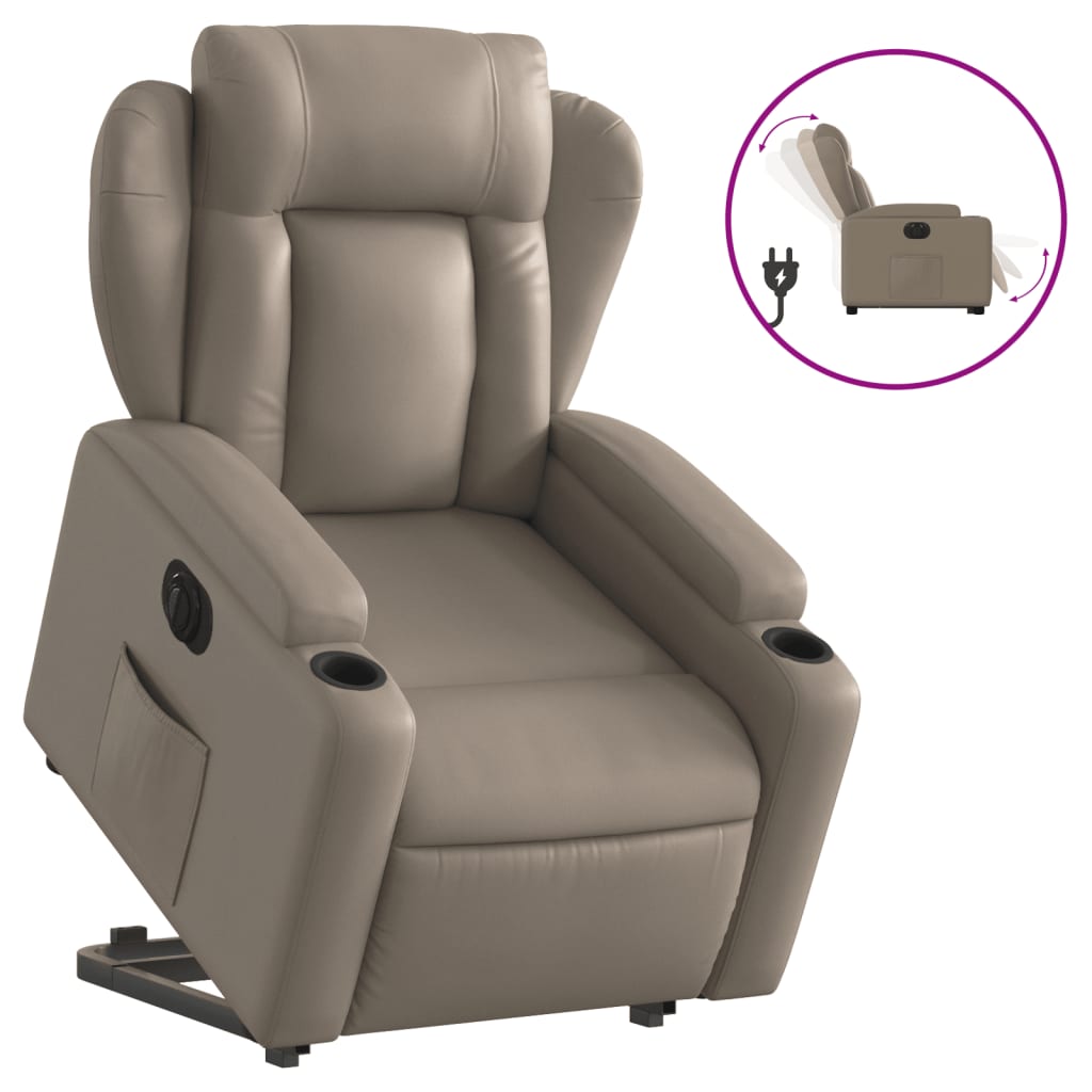 Fauteuil inclinable électrique cappuccino similicuir