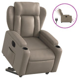 Fauteuil inclinable électrique cappuccino similicuir