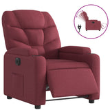 Fauteuil inclinable électrique Rouge bordeaux Tissu