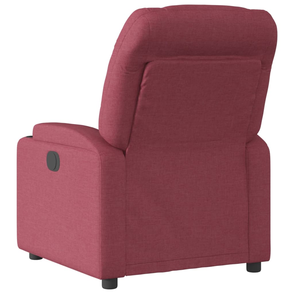 Fauteuil inclinable électrique Rouge bordeaux Tissu