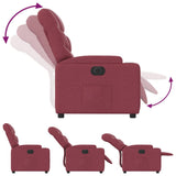 Fauteuil inclinable électrique Rouge bordeaux Tissu