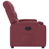 Fauteuil inclinable électrique Rouge bordeaux Tissu