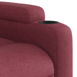 Fauteuil inclinable électrique Rouge bordeaux Tissu